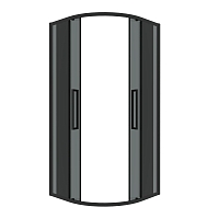 Душевой уголок Grossman Cosmo 1950x1000x1000 (тонированное стекло) черный матовый 301.K33.02.1010.21.10