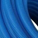 Труба STOUT гофрированная ПНД, цвет синий, наружным диаметром 20 мм для труб диаметром 14-18 мм отрезок \ 005м \
