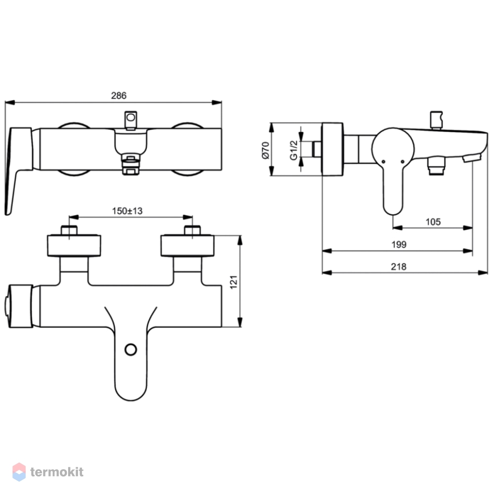 Монтаж встроенного душа идеал стандарт - 94 фото