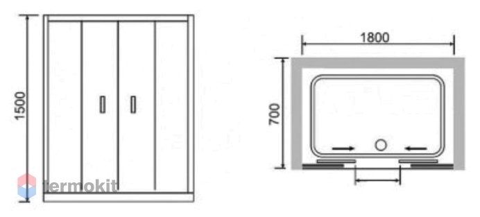 Душевая шторка на ванну RGW Screens SC-91 (SC-61+ Z-52) 1500х1800x700 Хром 01119187-11
