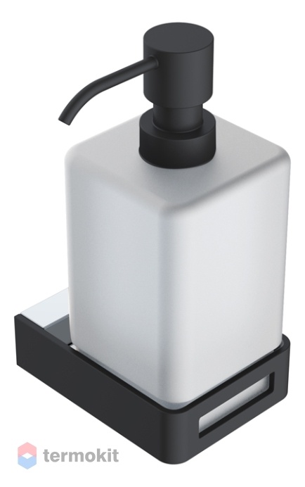 Дозатор для мыла Boheme Q черный/хром 10957-CR-B