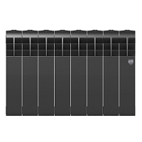 БиМеталлический радиатор Royal Thermo Biliner Noir Sable 350 \ 09 секций \ с боковым подключением УЦЕНЕННЫЙ