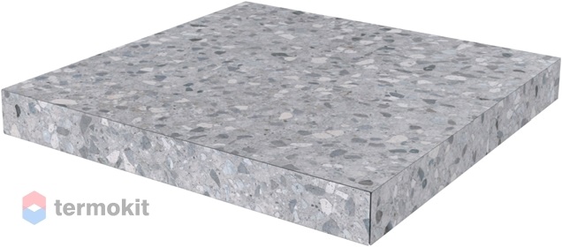 Ступень Kerama Marazzi Терраццо серый SG632600R/GCA угловая клееная 33х33
