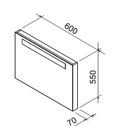 Зеркало Ravak Classic 60 белое УЦЕНЕННЫЙ