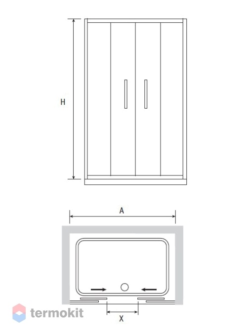 Душевая дверь RGW Passage PA-11 150х195 01081115-21 (матовое стекло) Хром