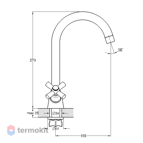 Смеситель для кухни Solone KOA4-C722