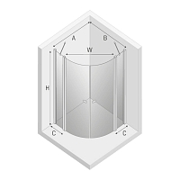 Душевой уголок NEW TRENDY NEW SOLEO Chrome 1950x1000x1000 хром K-0420