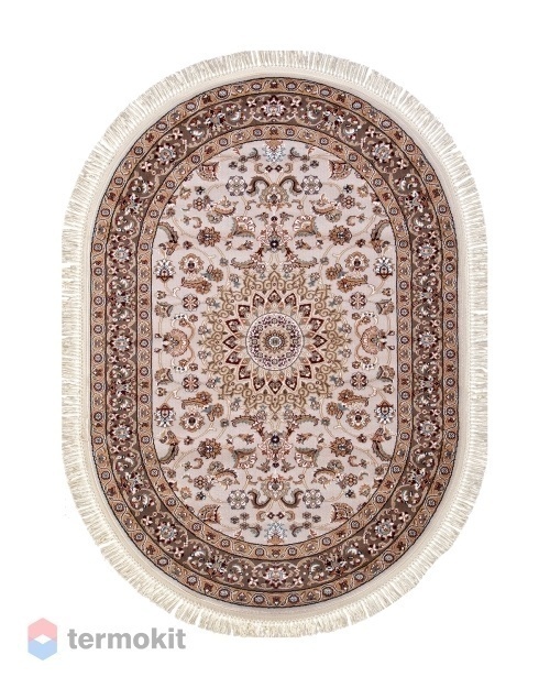 Ковёр Merinos Shahreza 160x220 овальный кремовый/коричневый d210