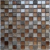 Мозаика Caramelle Mosaic Naturelle Alcantara ruggine (2,3x2,3) 29,8x29,8