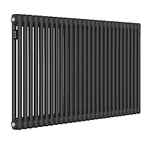 Стальной трубчатый радиатор Kohr Heim 2057/28 секций с боковым подключением 3/4 черный