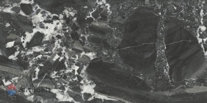 Керамическая плитка Kerama Marazzi Риальто 48007R черный глянцевый обрезной настенная 40x80x1