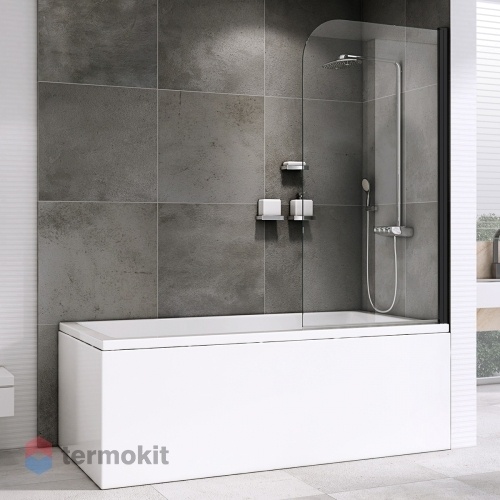 Душевая шторка на ванну ABBER Ewiges Wasser 1000x1400 черный AG52100B