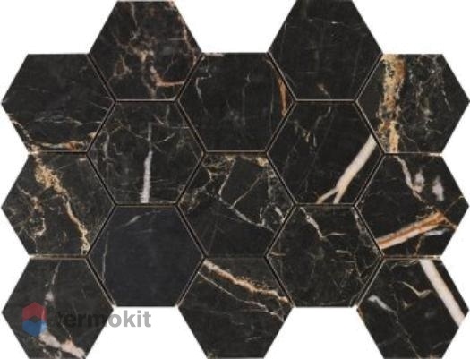 Керамогранит Pamesa CR Lux Malla Hex Laurants Brown мозаика 32,5х22,5