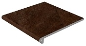 Ступень Gres de Aragon Urban Peldano Redondo 30 Caoba Antideslizante фронтальная 29,7x33