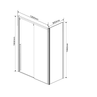 Душевой уголок Vincea Lugano 1950x1300x900 черный VSR-1L9013CLB-1
