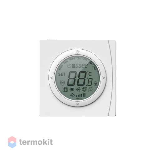 Электронный термостат Ридан Greencon-R 230V, 3 скорости вентилятора, RS485 Modbus, встраиваемый