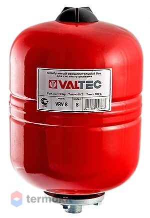 Valtec Расширительный бак для отопления 8л, красный