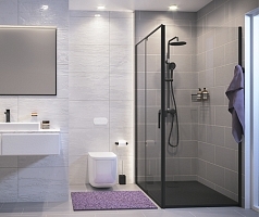 Душевой уголок WasserKRAFT Elbe 2000x1200x900 черный 74P07