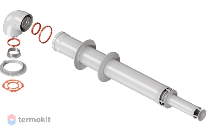 Rommer Комплект дымохода АНТИЛЕД 60/100 - 1220мм (IMMERGAS)