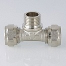 Фитинг обжимной тройник с переходом на наружную резьбу Valtec 26 x 3/4"