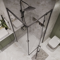 Душевой уголок Niagara Nova 1950x1000x1000 черный матовый NG-6832-34BLACK