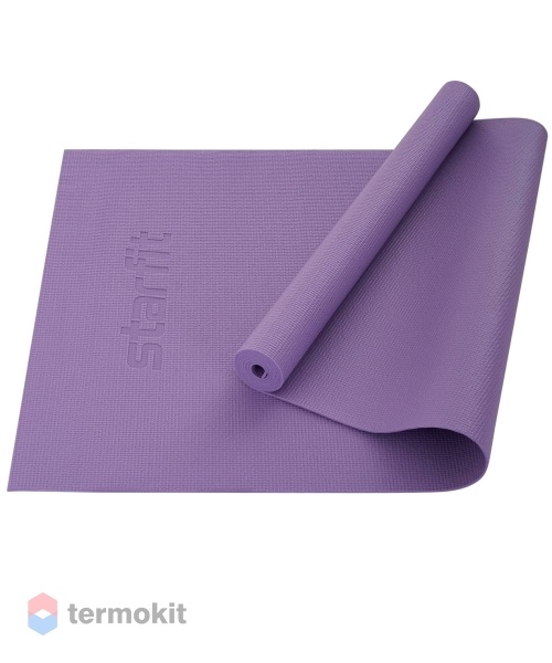 Коврик для йоги и фитнеса Starfit FM-101, PVC, 173x61x0,3 см, фиолетовый пастель УТ-00018897