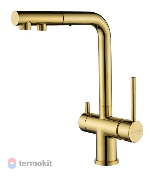 Смеситель для кухни Paulmark Serpentine золото Se213222-G