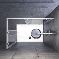 Душевой уголок AM.PM Gem 1200x800x1900 сатин W90G-404-120280-MT