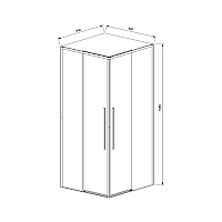 Душевой уголок Vincea Slim-N 1950x900x900 (тонированное стекло) черный VSS-4SN900CGB