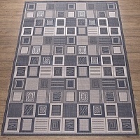 Ковёр Kitroom Флурлюкс (Сизаль) 140x200 прямоугольный серый/синий 51404