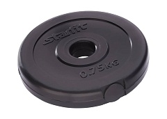 Диск пластиковый Starfit BB-203 0,75 кг, d26 мм, черный