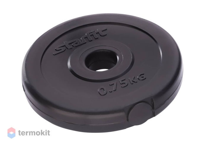 Диск пластиковый Starfit BB-203 0,75 кг, d26 мм, черный