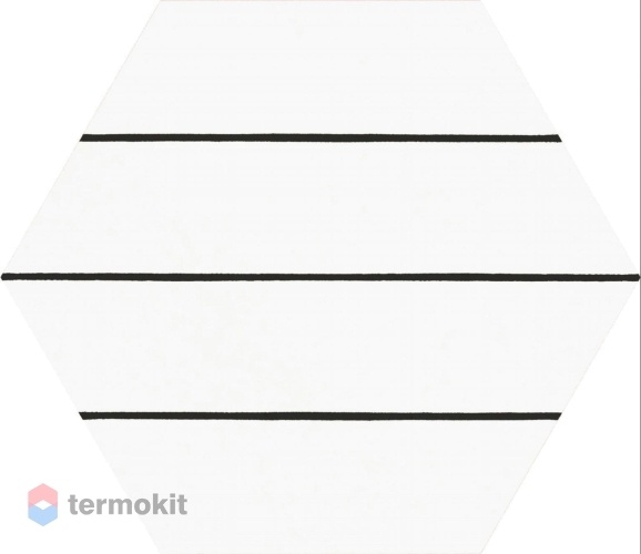 Керамогранит Codicer Porto Hex. Savona Black 25x22