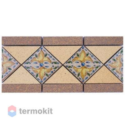 Клинкерная плитка Gresan Natural Alcorisa вставка-подступенник 12х25