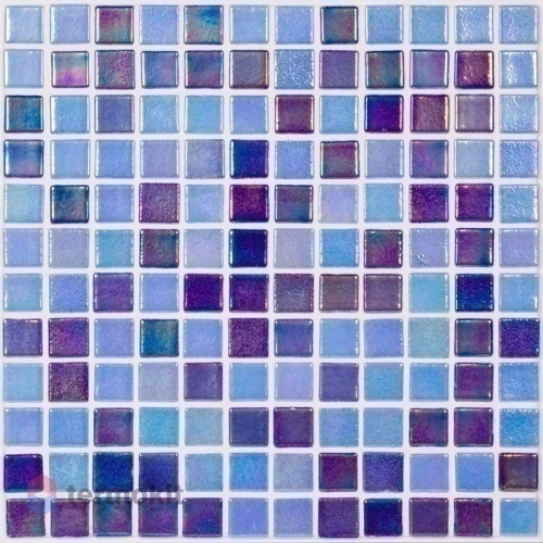 Мозаика Стеклянная Vidrepur Shell Mix Deep Blue 552/555 (на сетке) 31,7x31,7