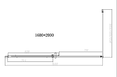 Душевой уголок Vincea Dice 2000x1600x1000 черный VSR-4D1016CLB