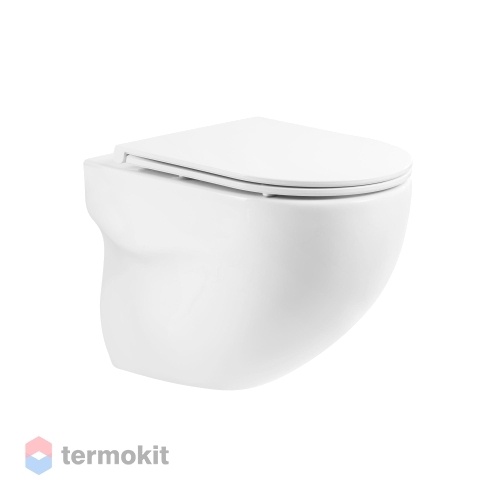 Унитаз подвесной BelBagno ONDA с сиденьем микролифт BB066CHR+BB2031SC