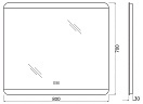 Зеркало BelBagno 80 с встроенным светильником сенсорным выкл. и подогревом SPC-CEZ-800-700-LED-TCH-WARM