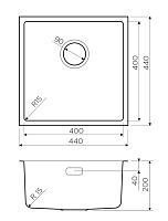 Мойка для кухни Omoikiri Tadzava 44-U-IN Quadro 4993509