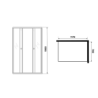 Душевой уголок Niagara Eco 1900x1170x780 (тонированное стекло) черный матовый NG-1012-14QT