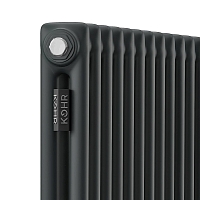 Стальной трубчатый радиатор Kohr Heim 2180/12 секций с боковым подключением 3/4 черный