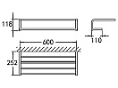 Полка для полотенец Cezares ULTIMA CZR-F-8925