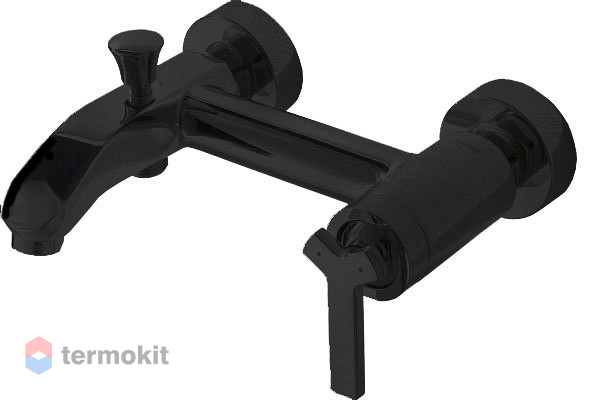 Смеситель для ванны и душа Bravat WATERFALL BLACK Черный F673107BM-01