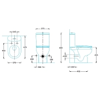 Унитаз напольный Kerama Marazzi Buongiorno Pro с бачком с сиденьем BG.Pro.wc.01+BG.Pro.cis.01+BG.Pro.seat.01\WHT