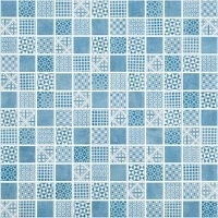 Мозаика Стеклянная Vidrepur Mos. Born Blu (на сетке) 31,7x31,7