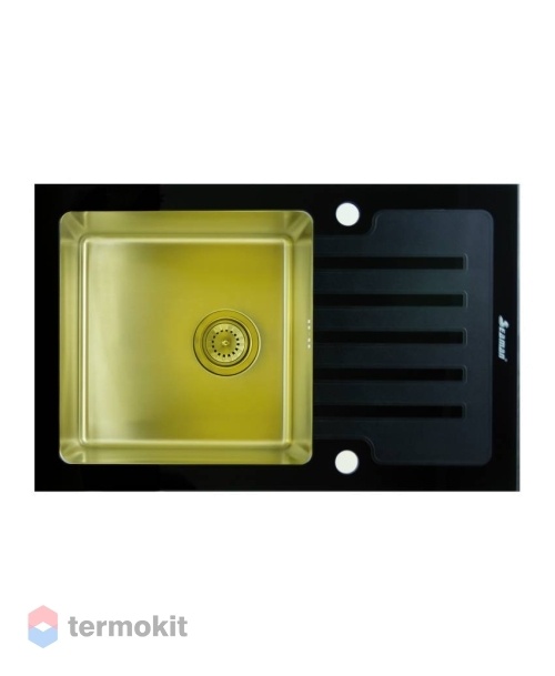 Мойка для кухни Seaman Eco Glass вентиль-автомат золото SMG-780B-Gold.B