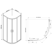Душевой уголок Vincea Garda 1900x900x900 хром VSQ-1G900CL