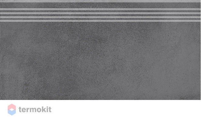 Ступень Kerama Marazzi Мирабо DD253700R/GR серый темный обрезной 30x60