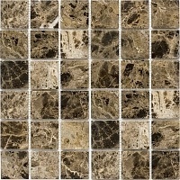 Мозаика из нат. мрамора Starmosaic Dark Emperador Polished (JMST055) 30,5х30,5 (48x48)
