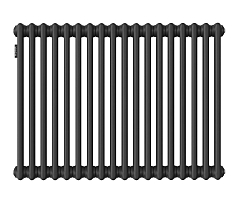 Стальной трубчатый радиатор Kohr Heim 2057/18 секций с боковым подключением 3/4 черный